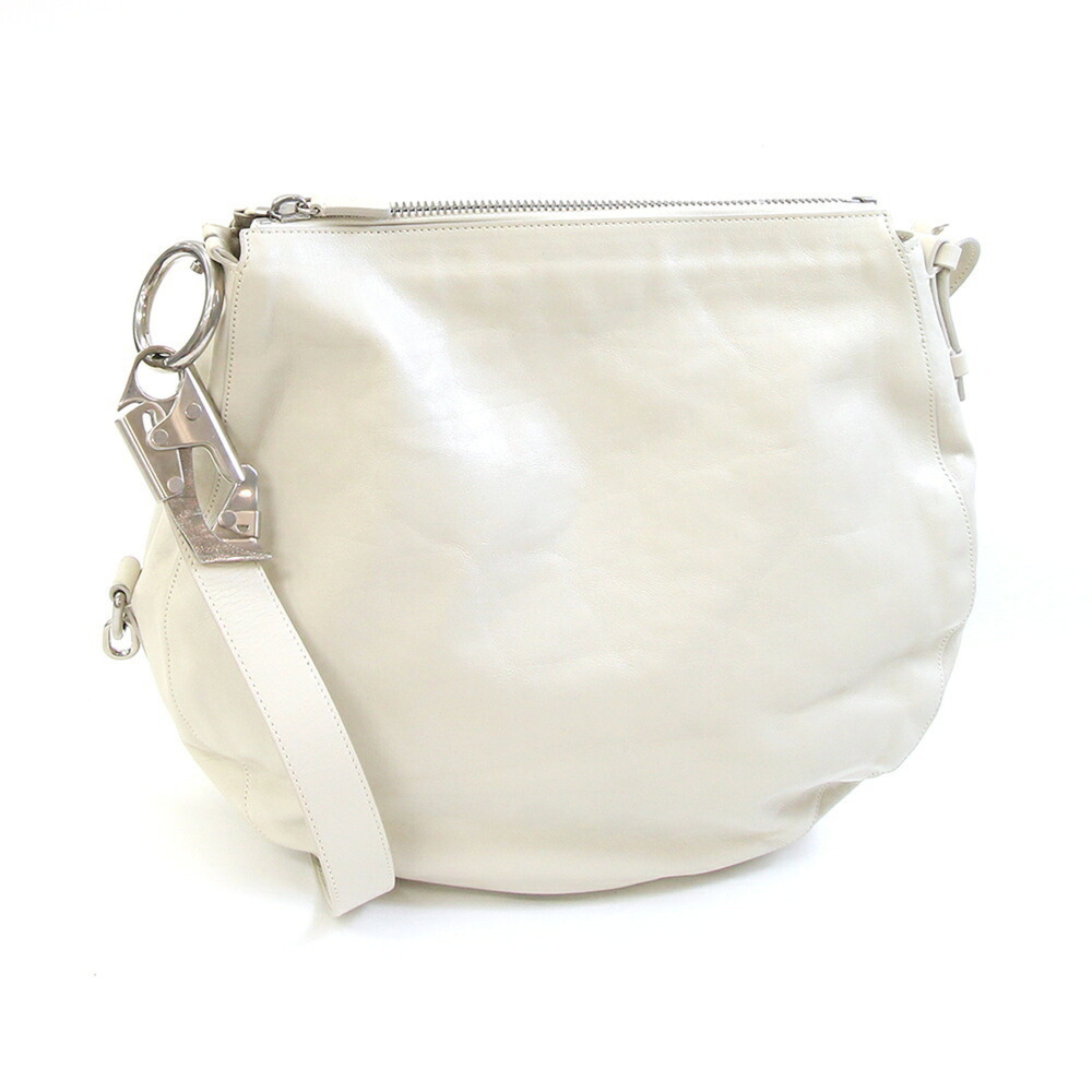 Burberry Shoulder Bag Medium Night 8081734 Ivory Leather Crossbody Women's BU...